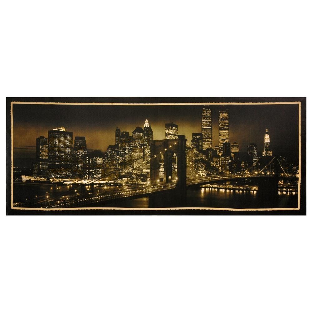 Oriental Furniture 16 In. X 40 In. "new York Skyline" Canvas Wall For New York Canvas Wall Art (Photo 16 of 20)