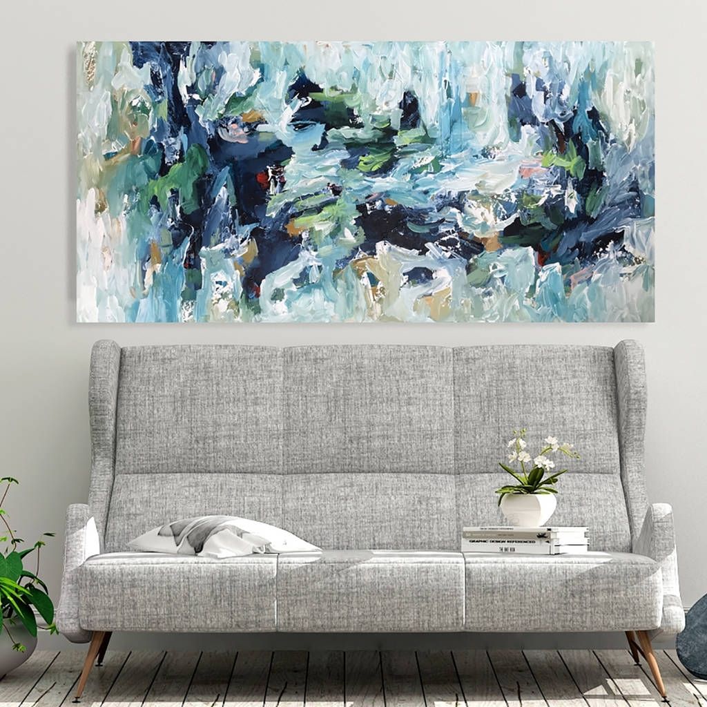 Original Abstract Canvas Painting Large Wall Art Decoromar Obaid For Large Wall Art (Photo 10 of 20)