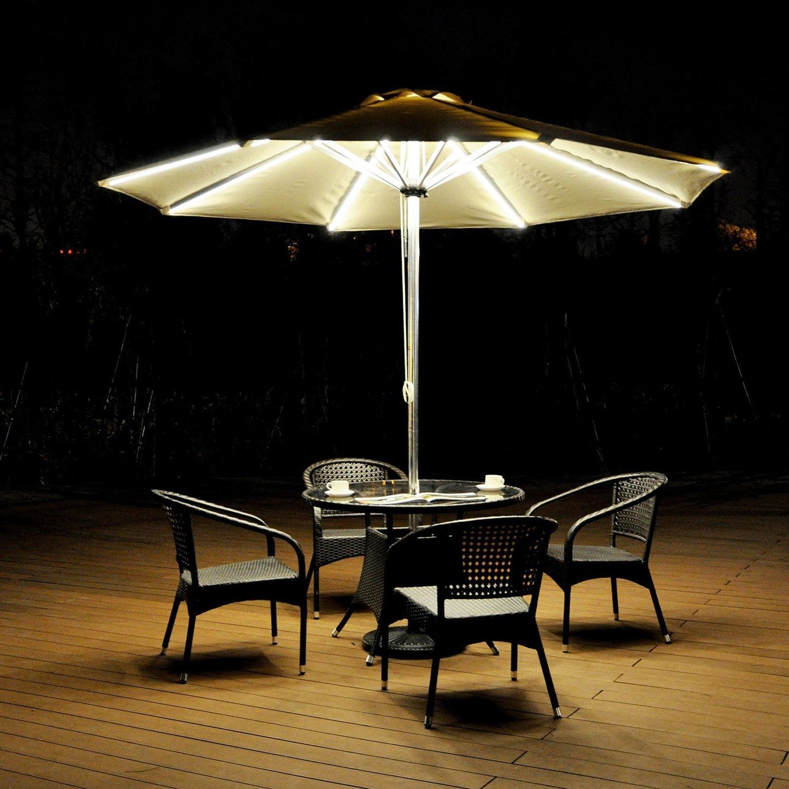 Outdoor Umbrella With Lights – Outdoor Lighting Ideas In Outdoor Umbrella Lanterns (View 8 of 20)