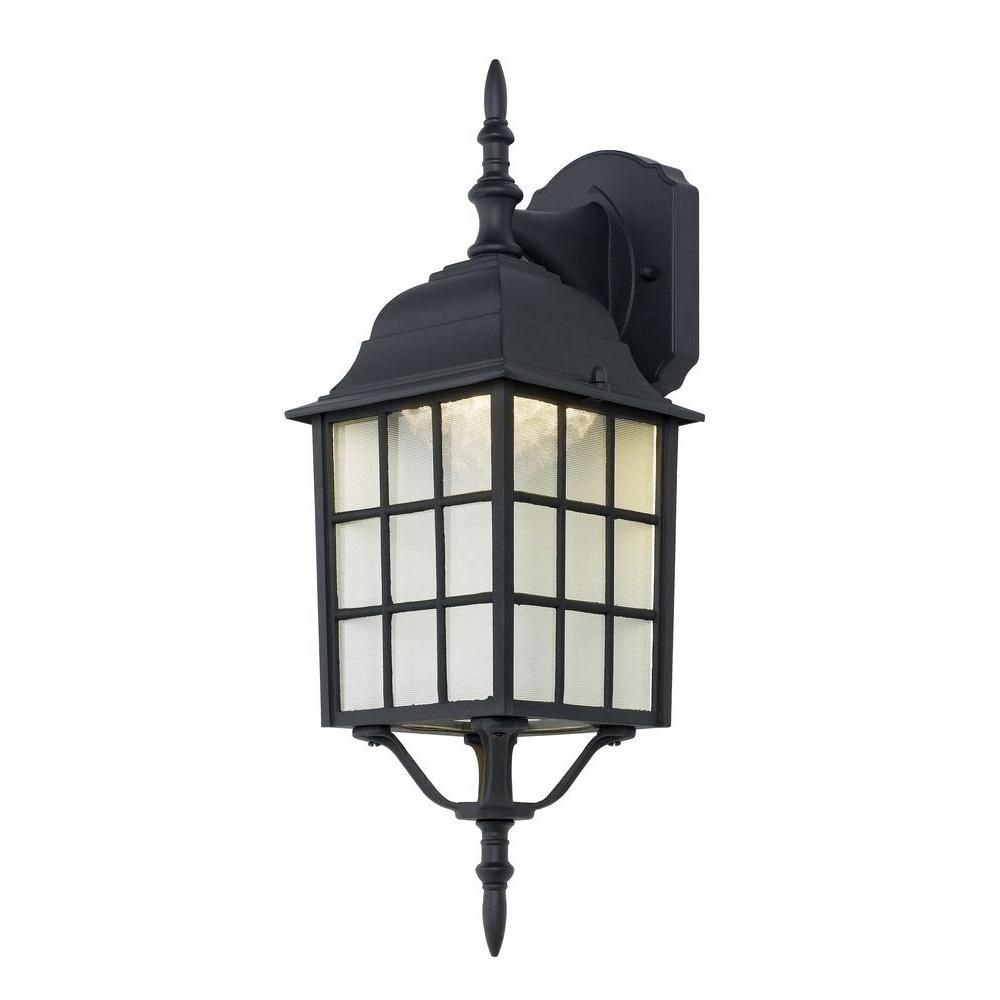 Outdoor Wall Mounted Lighting – Outdoor Lighting – The Home Depot With Regard To Led Outdoor Lanterns (View 8 of 20)