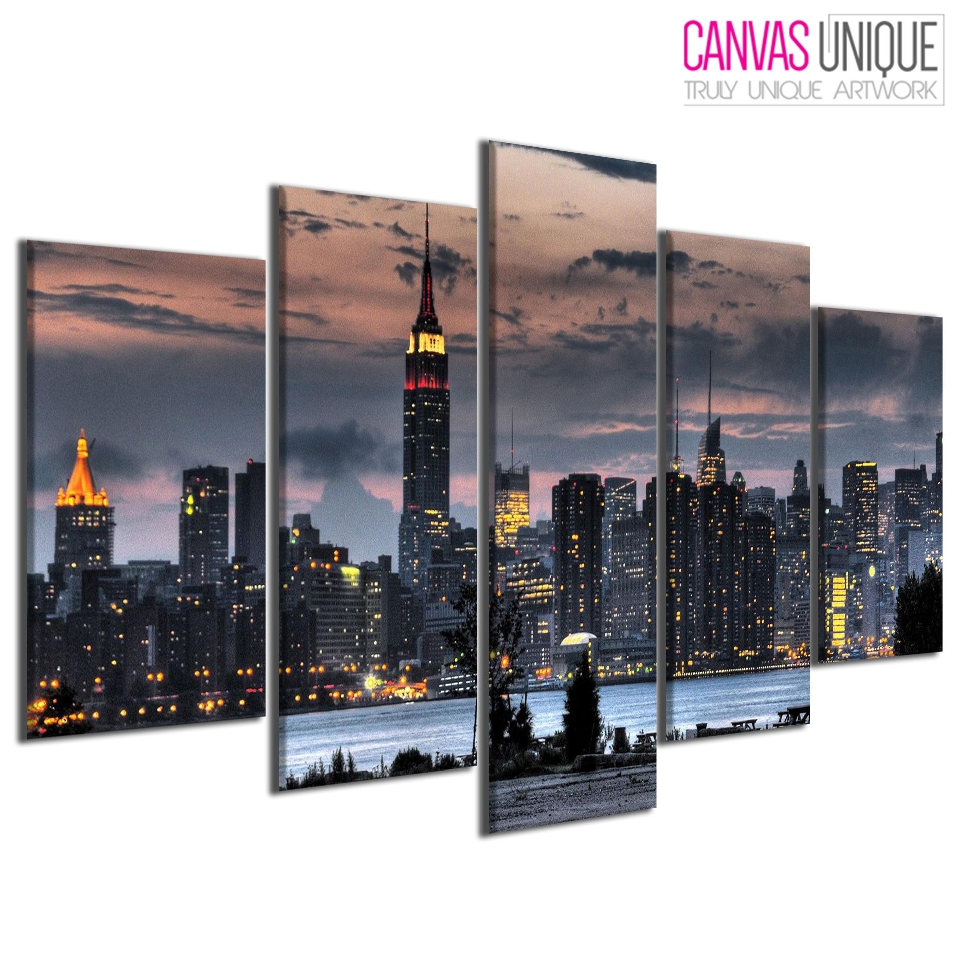 Pc148 New York Cityscape Scenic Multi Frame Canvas Wall Art Print | Ebay Inside New York Canvas Wall Art (View 14 of 20)