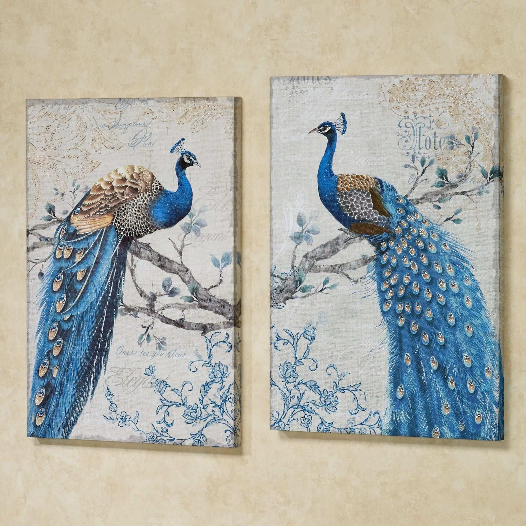 Peacock Canvas Painting Luxury Magnificent Peacock Giclee Canvas Regarding Peacock Wall Art (Photo 6 of 20)