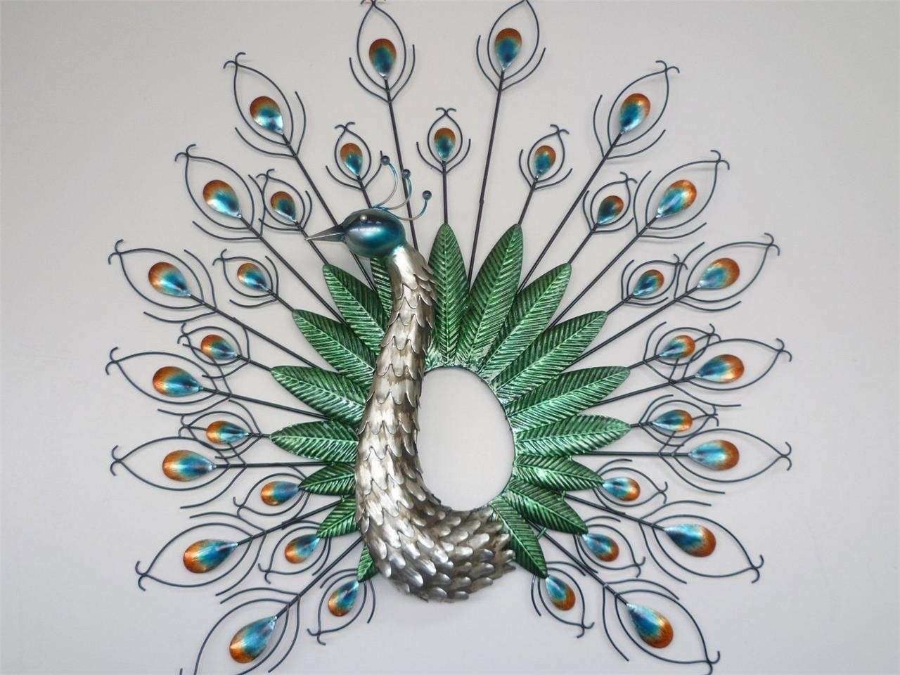 Peacock Wall Decor Elegant The Gallery For Metal Peacock Wall Art Regarding Peacock Wall Art (View 5 of 20)