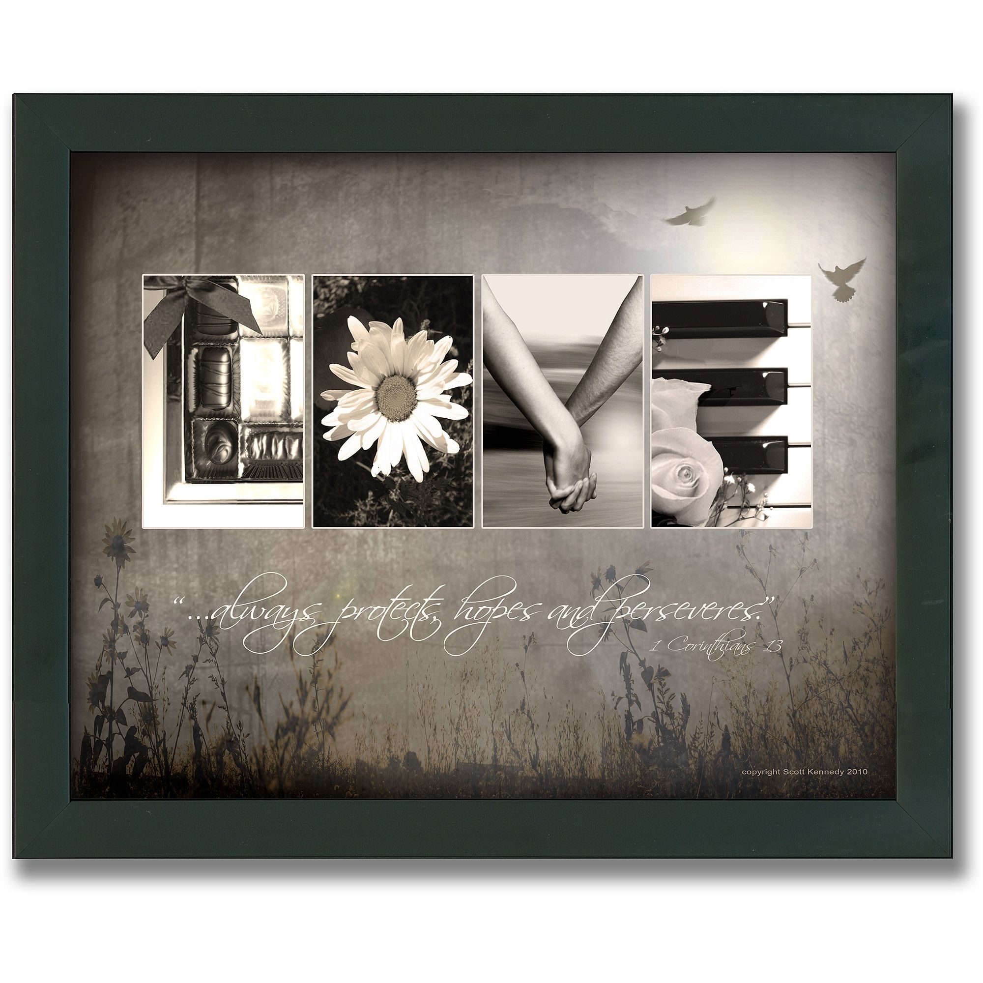 Personal Prints Love Letters Framed Canvas Wall Art – Walmart With Regard To Wall Art At Walmart (View 6 of 20)