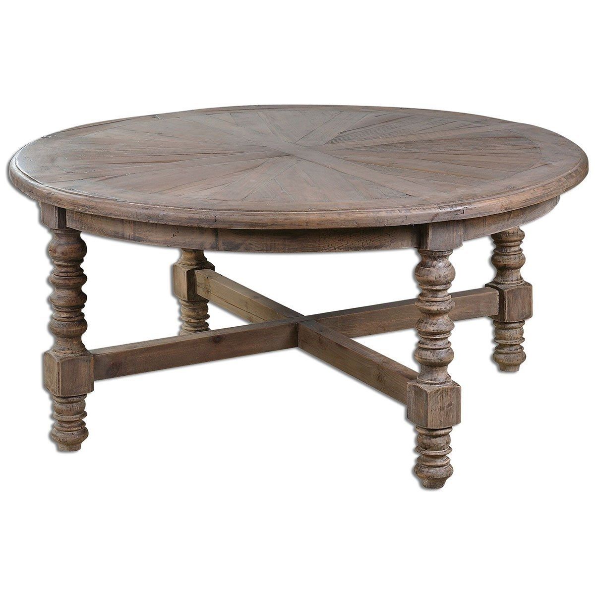 Photos: Round Wooden Coffee Table, – Longfabu Regarding Round Carved Wood Coffee Tables (View 8 of 30)