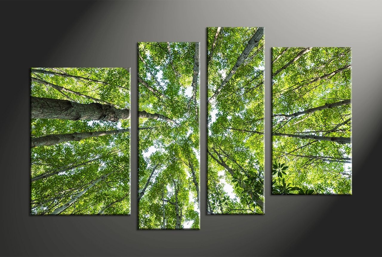 Piece Scenery Nature Trees Multi Panel Canvas Home Decor Vvvart Good Within Nature Wall Art (Photo 3 of 20)