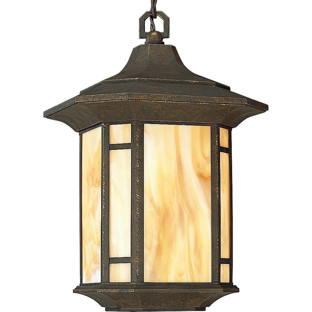 Progress Lighting Arts And Crafts Collection Weathered Bronze Within Outdoor Indian Lanterns (View 6 of 20)