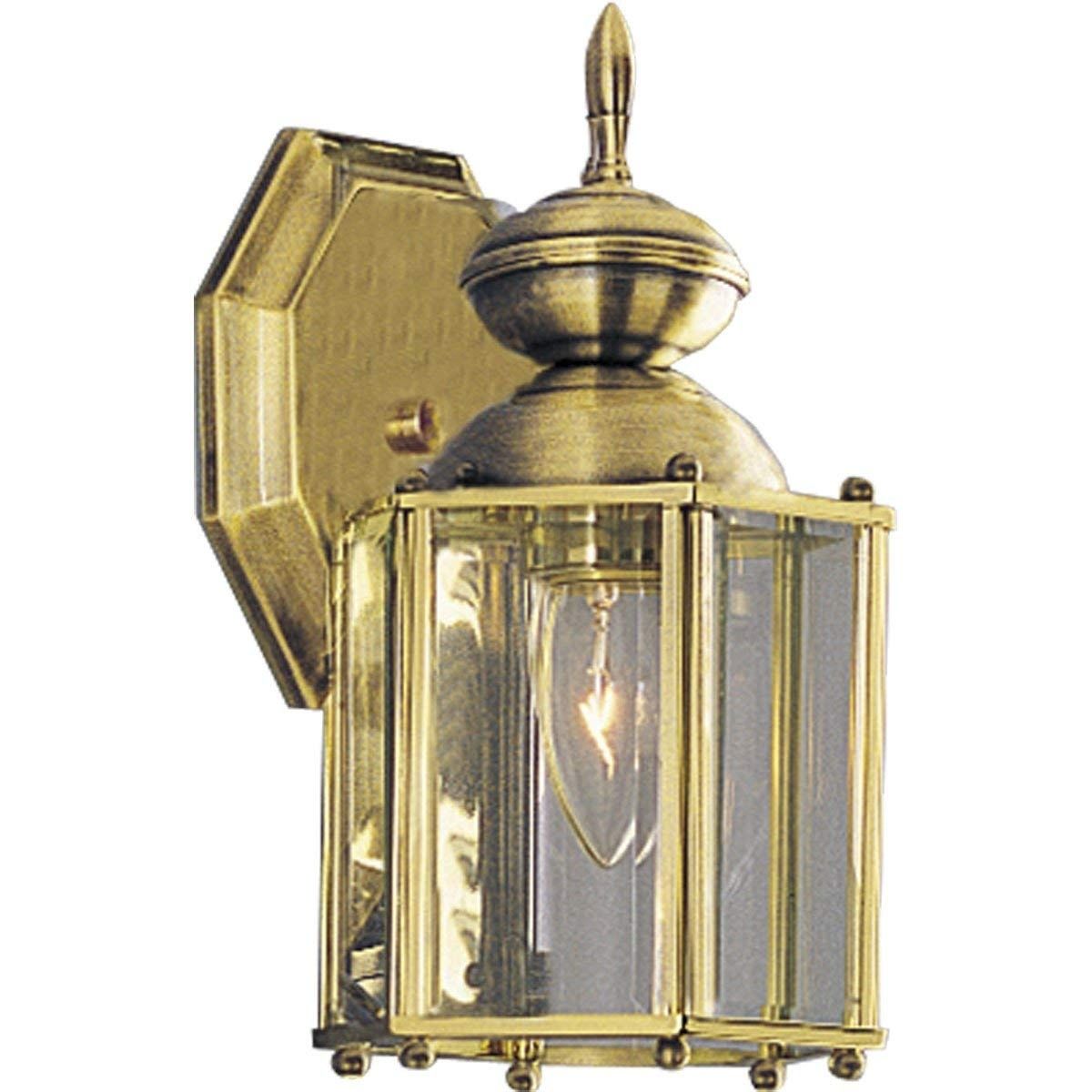 Progress Lighting P5756 10 Wall Lantern With Beveled Glass Panels Throughout Brass Outdoor Lanterns (View 16 of 20)