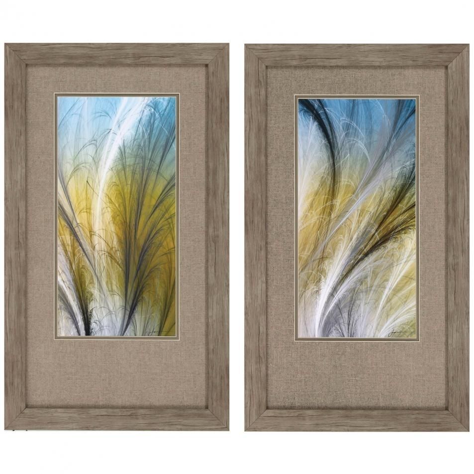 Propac Fountain Grass Wall Art Set Of 2 | "furniture Collection Within Wall Art Sets (View 11 of 20)