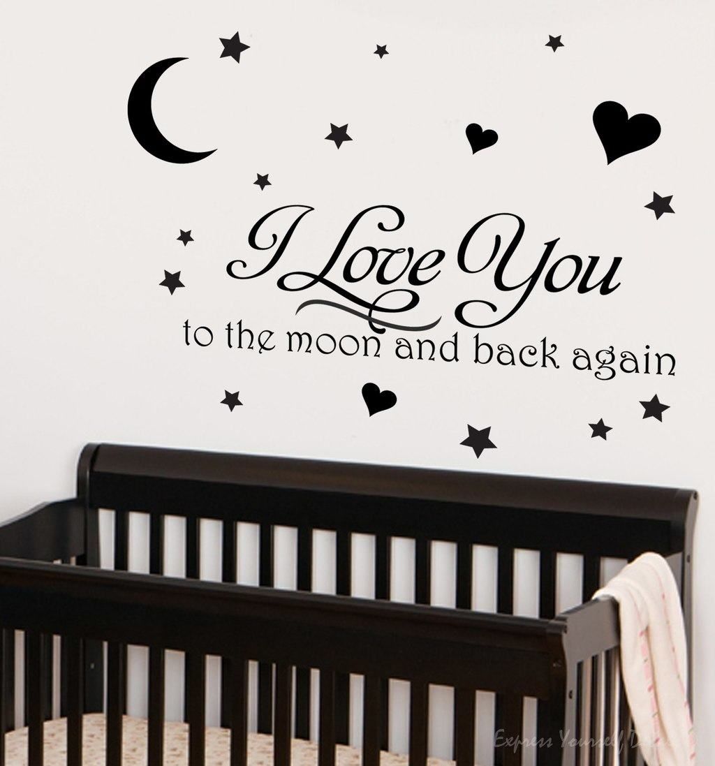 Propose Your Love With Love Based Wall Decals With I Love You To The Moon And Back Wall Art (View 2 of 20)