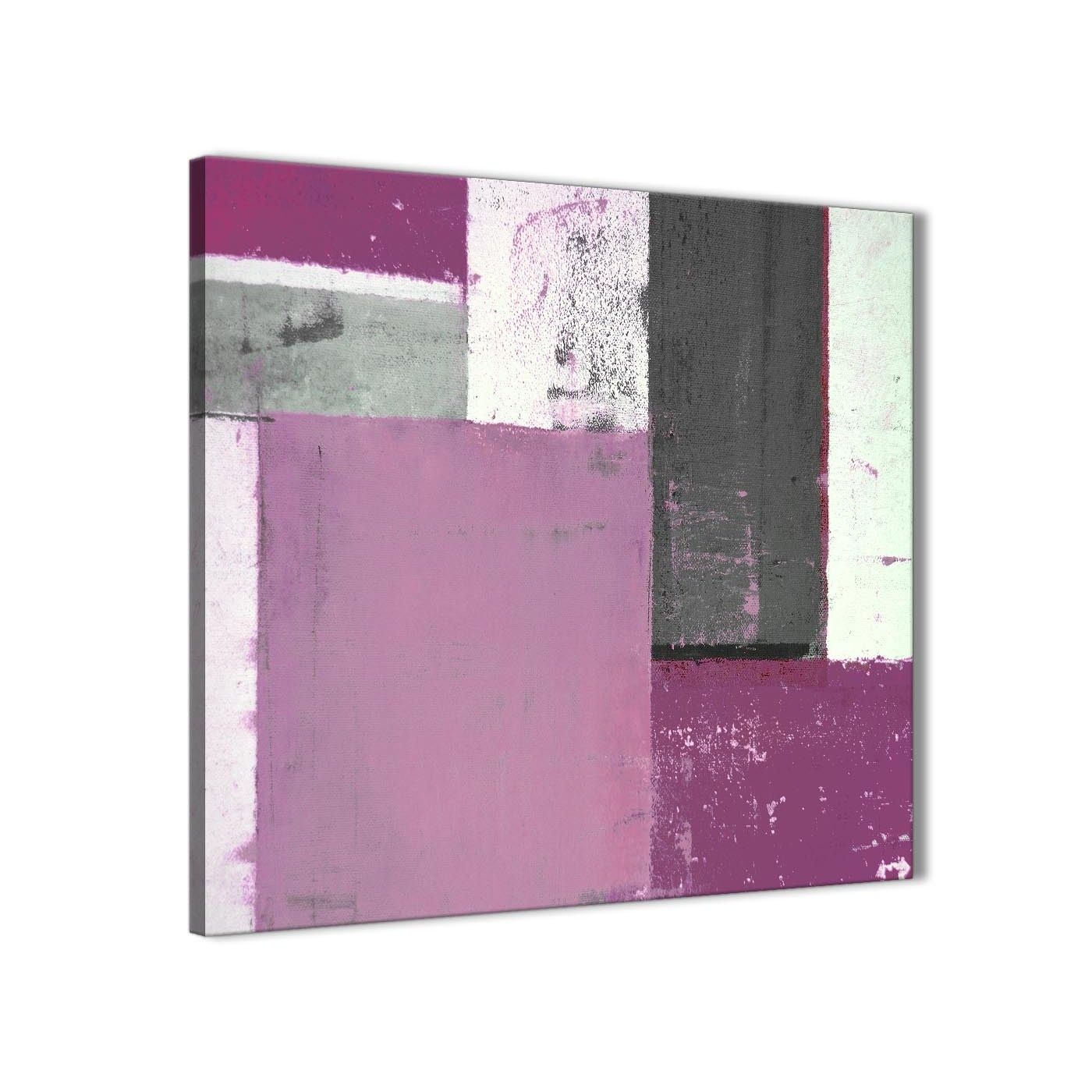 Purple Grey Abstract Painting Canvas Wall Art Picture – Modern 79cm Throughout Purple And Grey Wall Art (View 19 of 20)