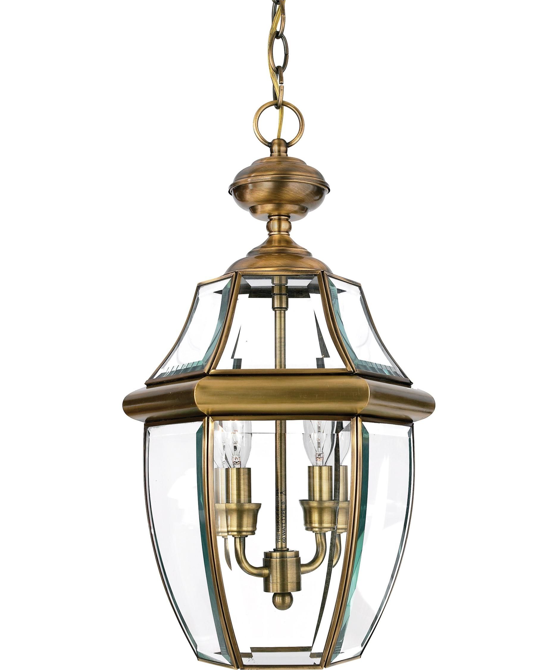 Quoizel Ny1178 Newbury 10 Inch Wide 2 Light Outdoor Hanging Lantern With Regard To Gold Outdoor Lanterns (View 8 of 20)