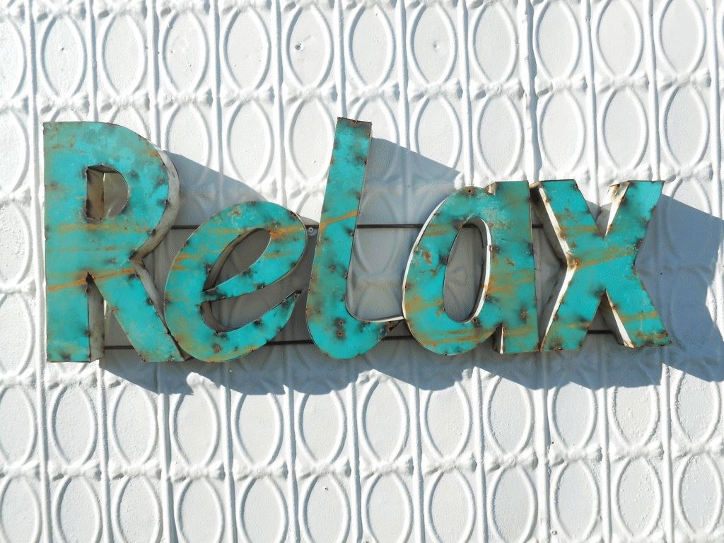 Relax 3d Metal Sign Decorative Wall Art Out Of Stock Intended For Relax Wall Art (Photo 5 of 20)