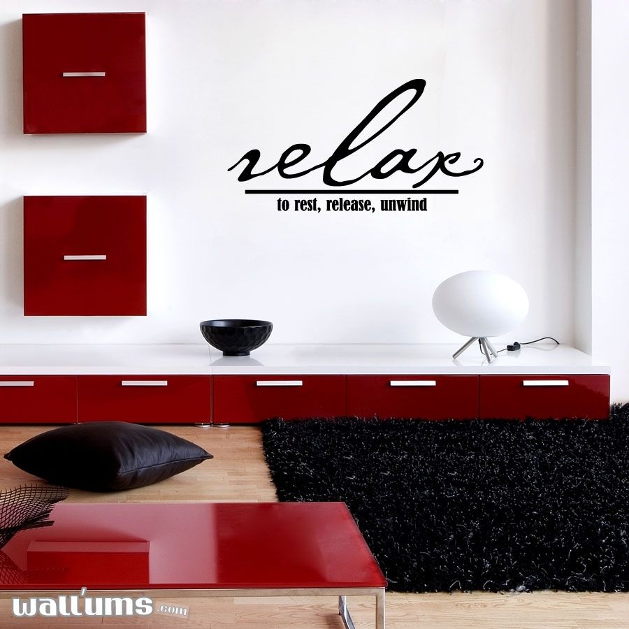 Relax To Rest, Release, Unwind Wall Art Decals Pertaining To Relax Wall Art (Photo 7 of 20)