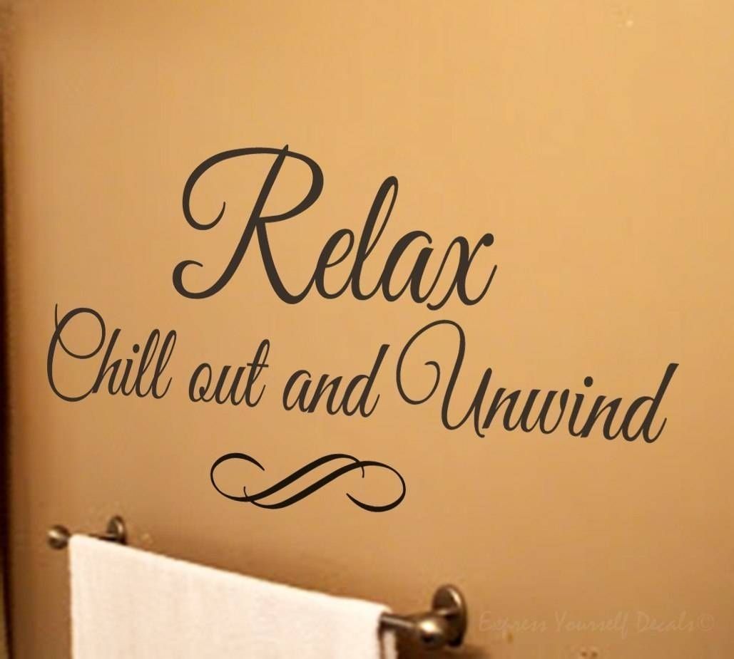 Relax Wall Art Decal | Bathroom Wall Decal Sticker With Relax Wall Art (Photo 4 of 20)