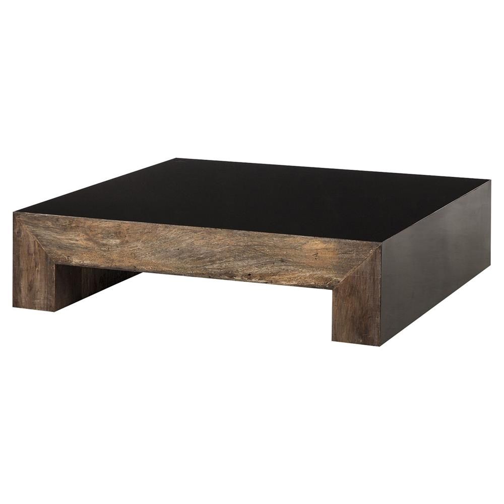 leather waterfall coffee table