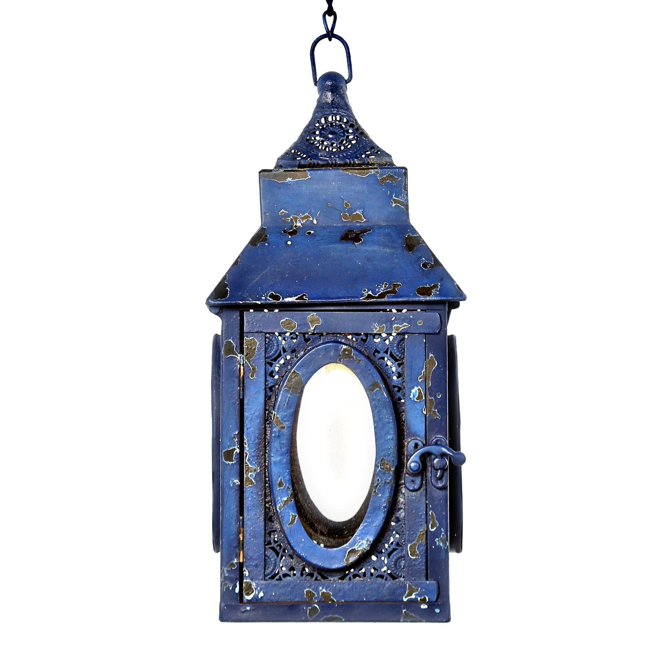 River Of Goods 12"h Punched Metal Lace Cordless Led Outdoor Lantern With Regard To Led Outdoor Lanterns (Photo 12 of 20)