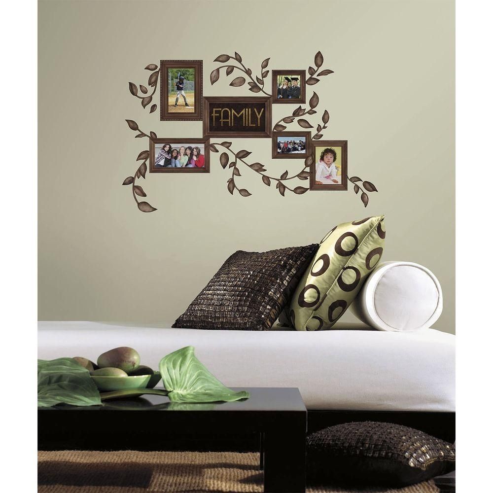 Roommates 5 In. X 11.5 In. Family Frames Peel And Stick Wall Decals With Regard To Stick On Wall Art (Photo 12 of 20)