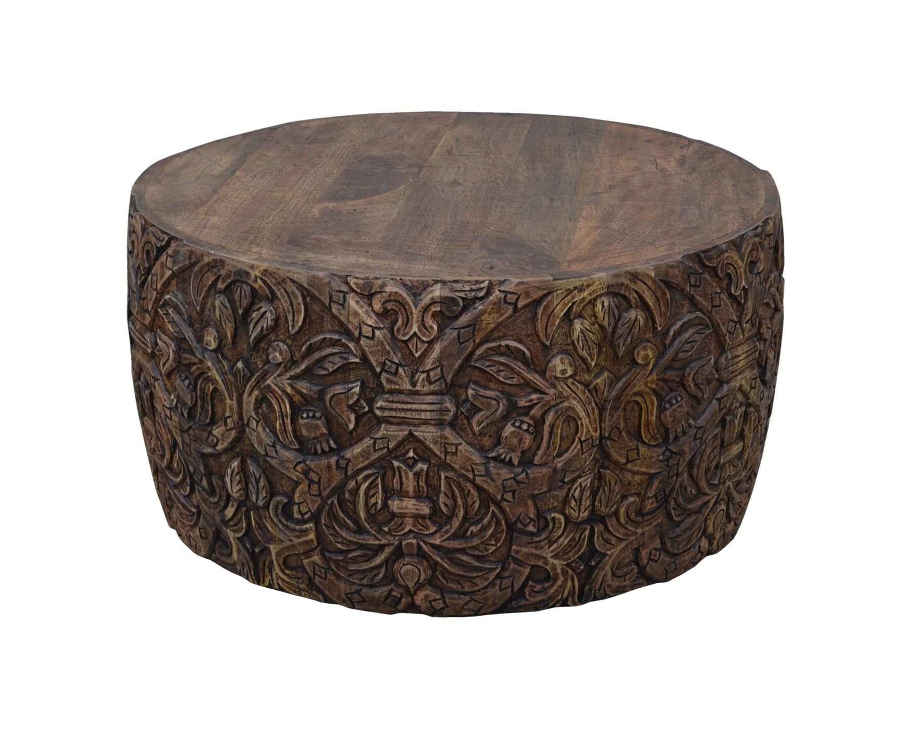 30 Best Collection of Round Carved Wood Coffee Tables