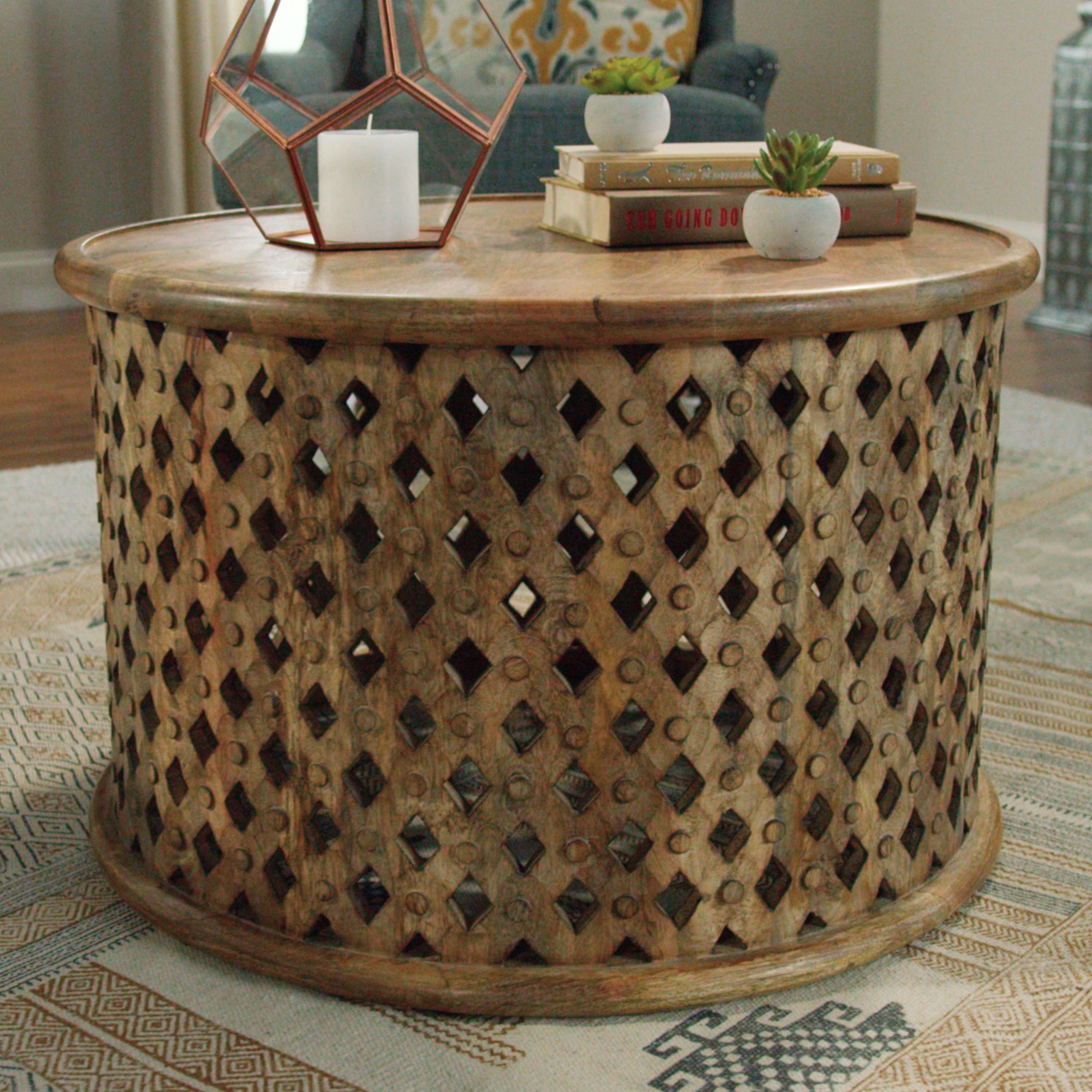 Featured Photo of The 30 Best Collection of Round Carved Wood Coffee Tables