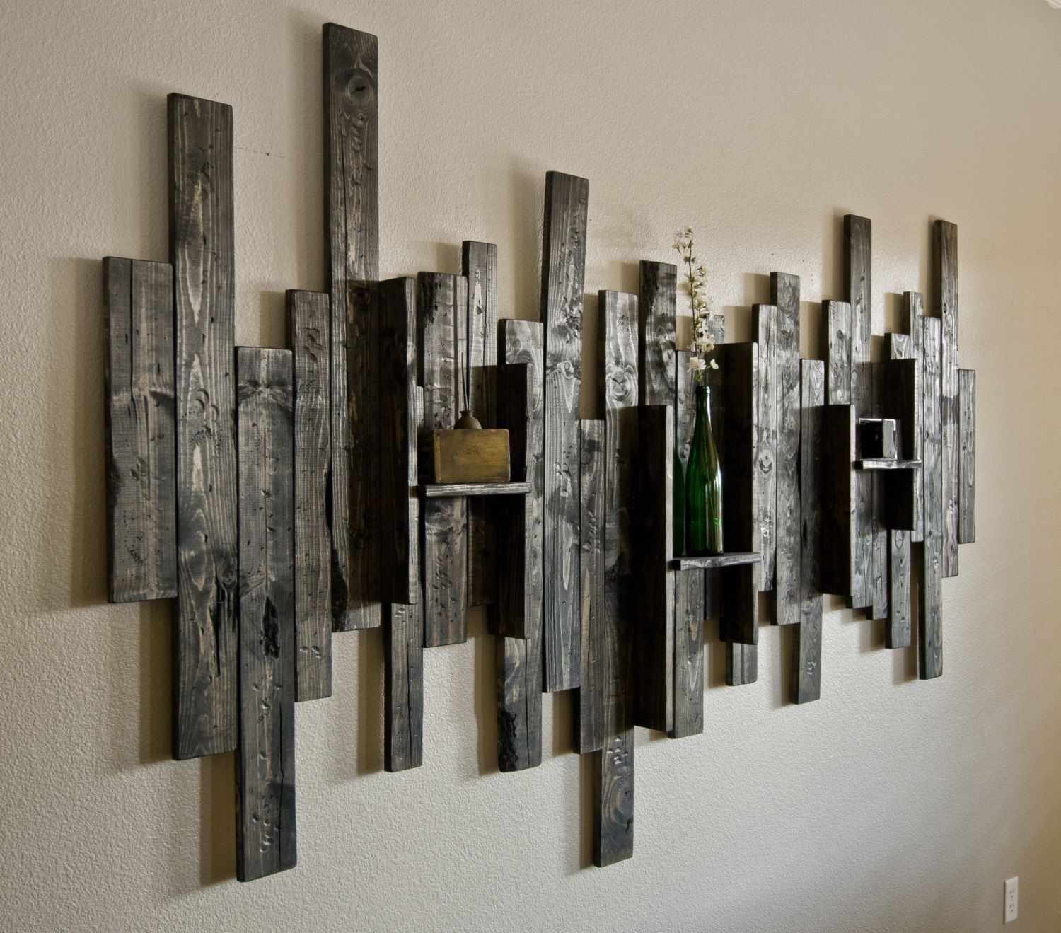 Rustic Display Shelf Decorative Wall Art | Diy | Pinterest | Display For Large Rustic Wall Art (Photo 2 of 20)