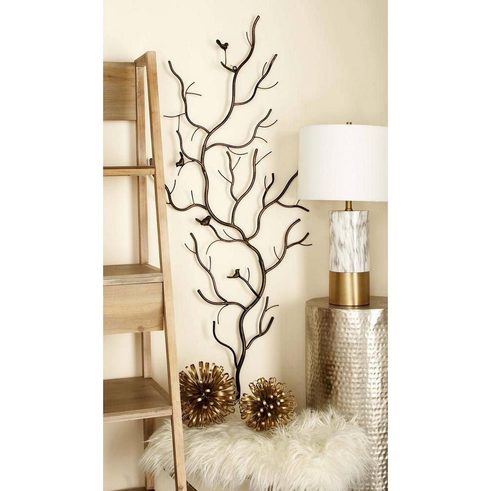 Rustic Iron Tree Decorative Nature Wall Decor Art Sculpture Home Throughout Nature Wall Art (Photo 20 of 20)