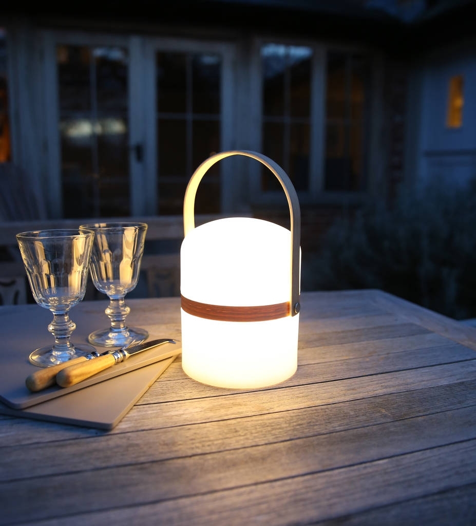 Salcombe Rechargeable Garden Lanternred Lilly Throughout Outdoor Rechargeable Lanterns (Photo 1 of 20)