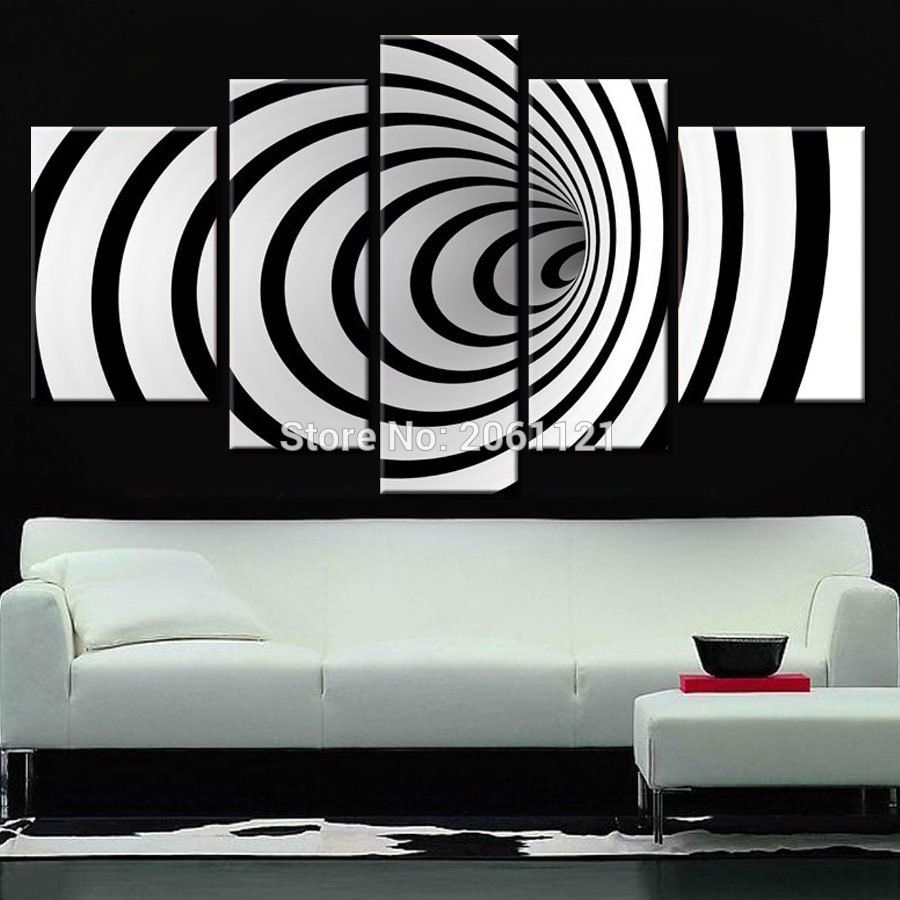 Science Fiction Decoration Modern Design Black White Wall Art Within Popular Wall Art (View 15 of 20)