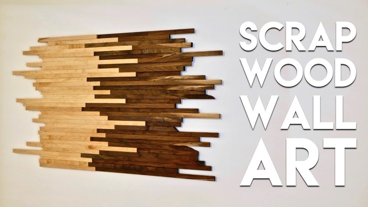 Scrap Wood Wall Art Made From Walnut & Maple | How To Build Regarding Wood Wall Art (View 11 of 20)