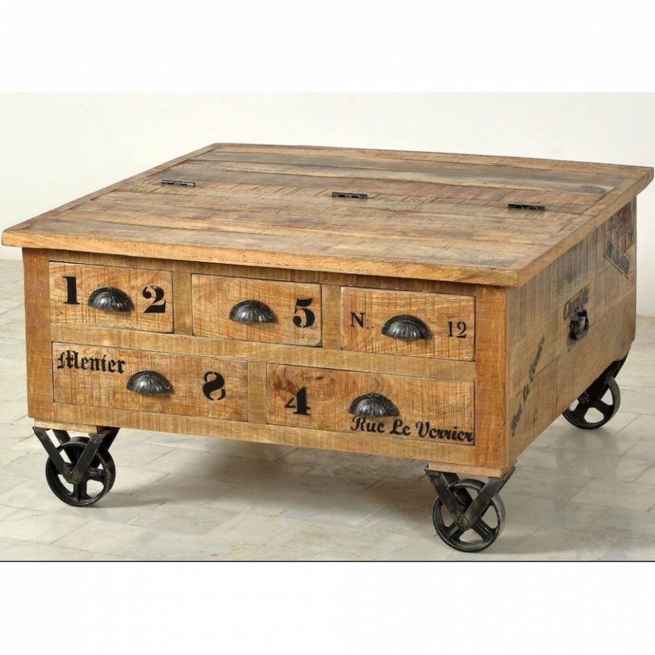 Sea Chest Coffee Table Cube Trunk Side Table Small Coffee Table With Within Sliced Trunk Coffee Tables (View 21 of 30)
