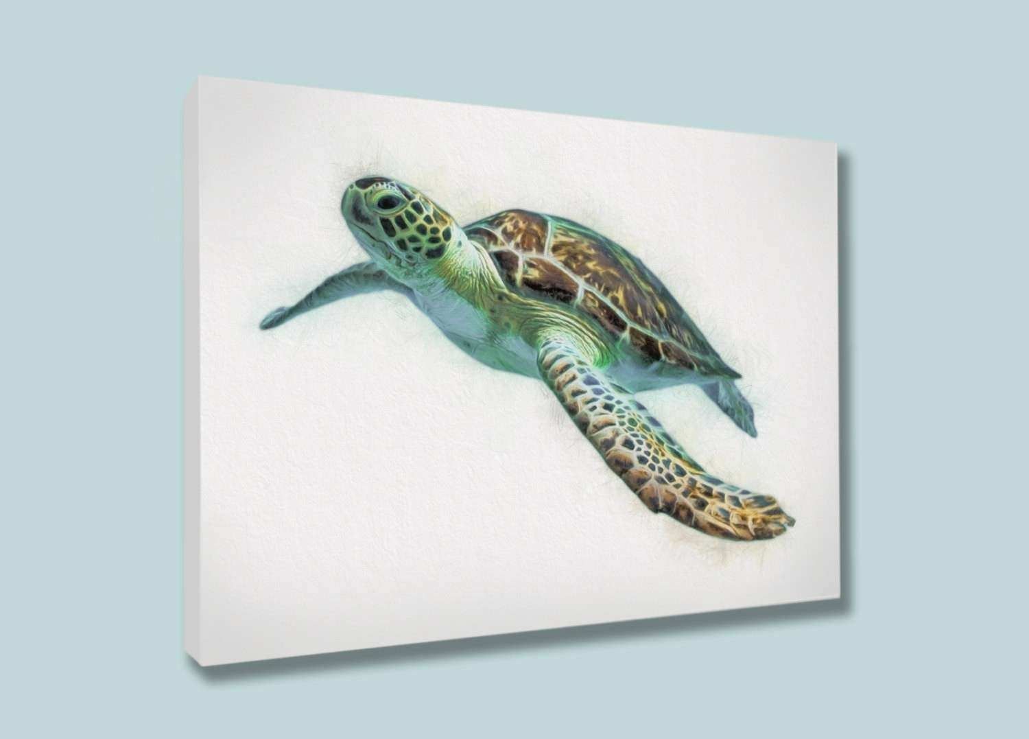 Sea Turtle Wall Decor Beautiful Sea Turtle Wall Art Swimming Sea For Sea Turtle Canvas Wall Art (Photo 14 of 20)