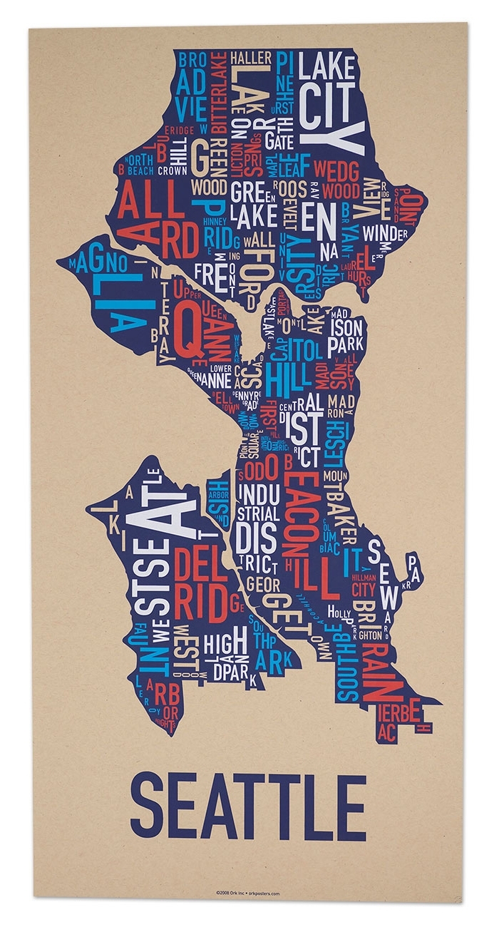 Featured Photo of 20 Ideas of Seattle Map Wall Art