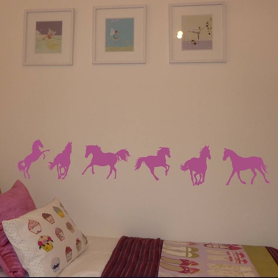 Set Of Six Horse Wall Stickersnutmeg | Notonthehighstreet Regarding Horses Wall Art (View 10 of 20)