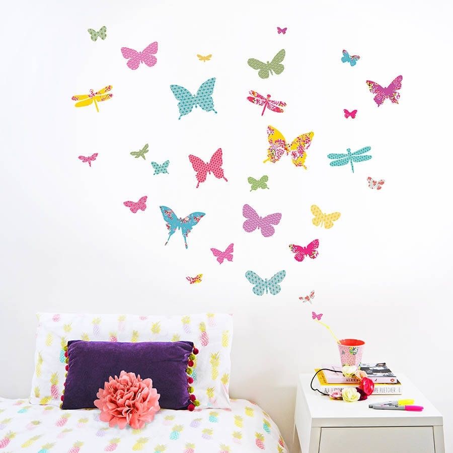 Shanghai Butterfly Wall Stickerskoko Kids | Notonthehighstreet For Butterfly Wall Art (Photo 4 of 20)