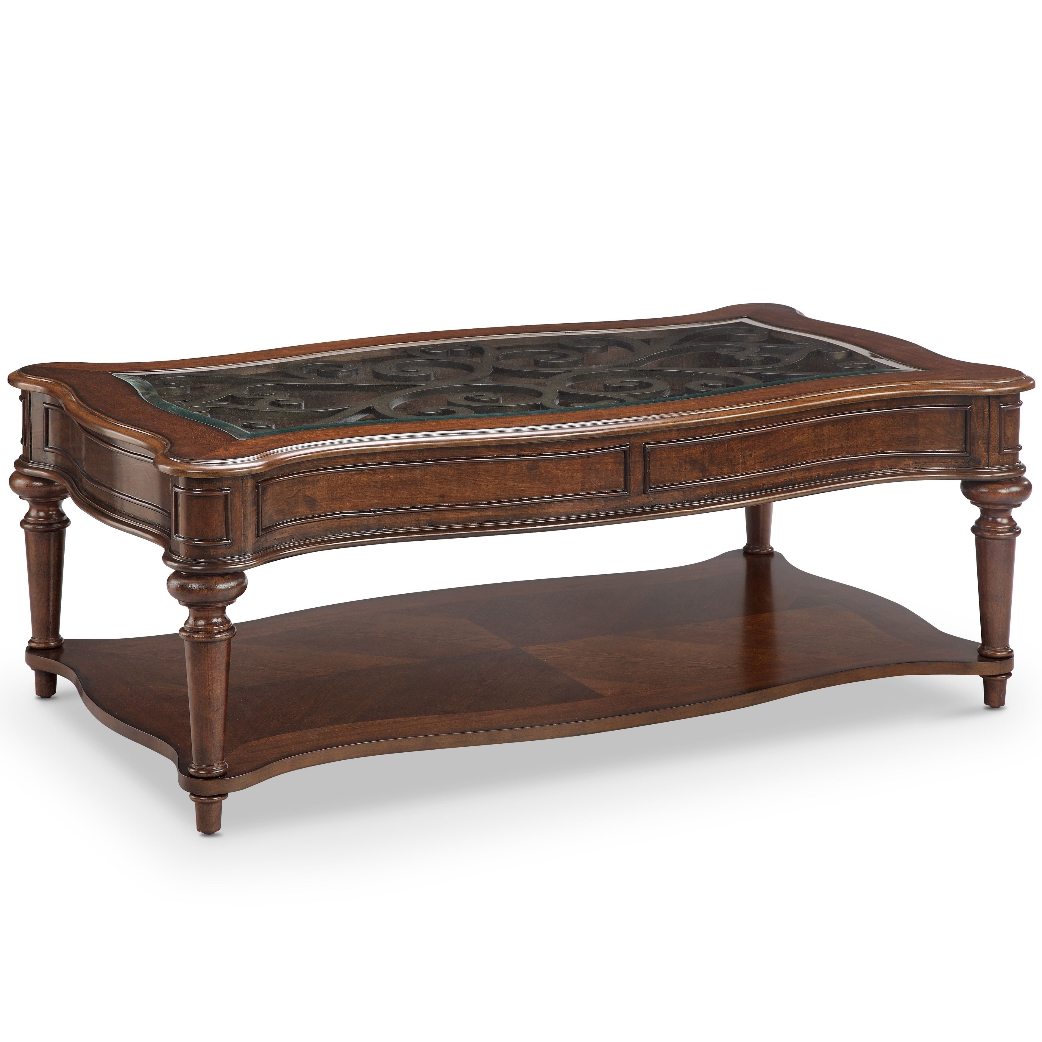 Shop Anastasia Traditional Rectangular Coffee Table With Casters With Regard To Element Ivory Rectangular Coffee Tables (View 2 of 30)