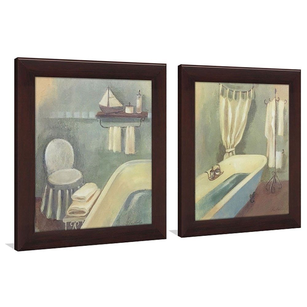 Shop Bathroom 1 Framed & Canvassed Wall Art (set Of 2) – On Sale Intended For Set Of 2 Framed Wall Art (View 17 of 20)