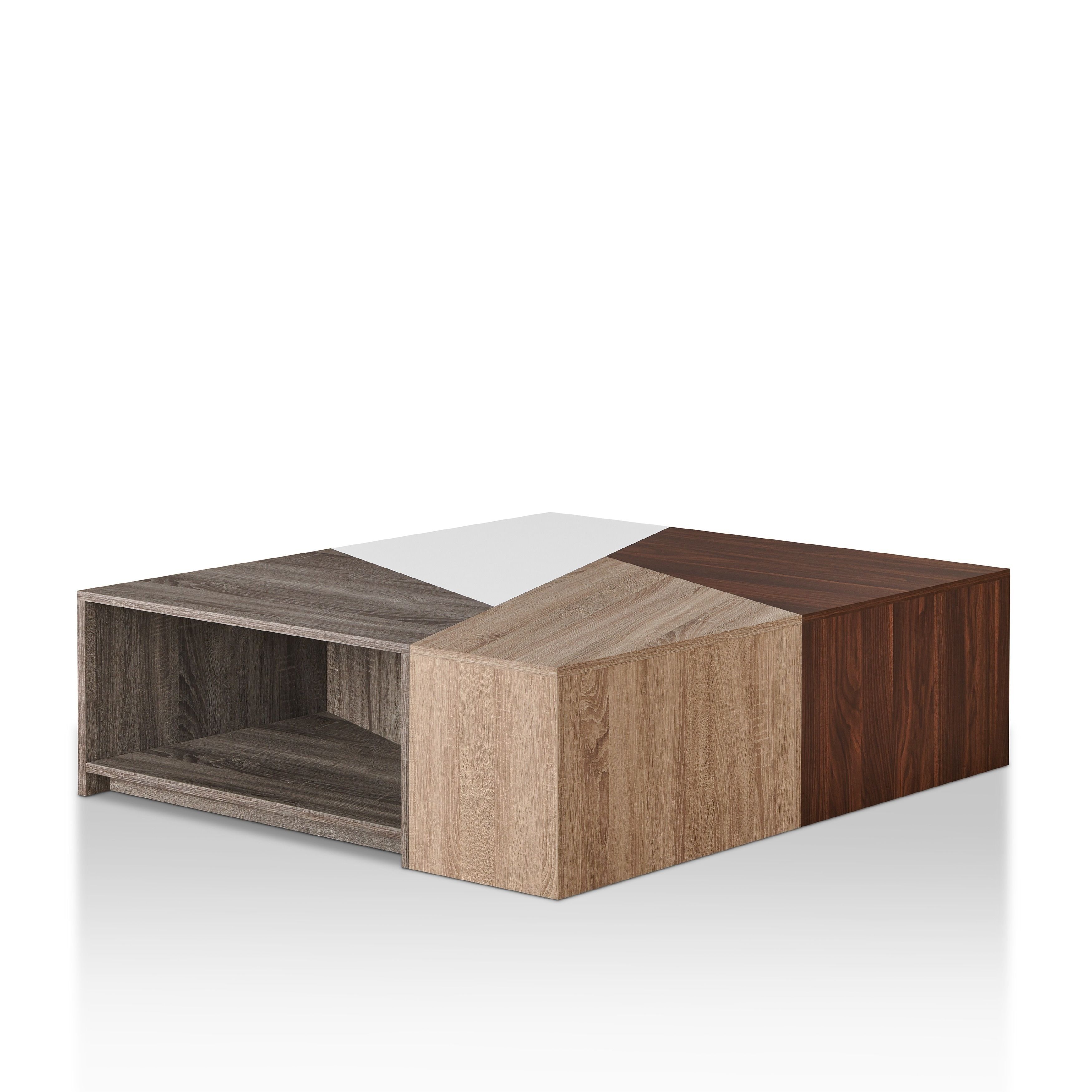 Shop Furniture Of America Deron Contemporary Multi Colored Modular Pertaining To Modular Coffee Tables (View 11 of 30)