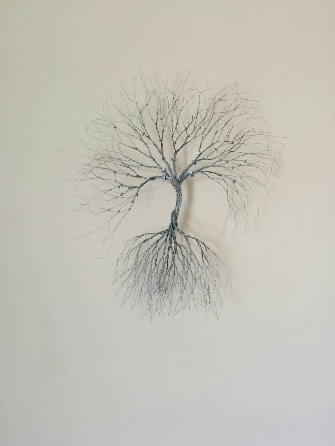Silver Wire Wall Art Tree Of Life Wall Decoration Decorative  Wire In Wire Wall Art (View 4 of 20)
