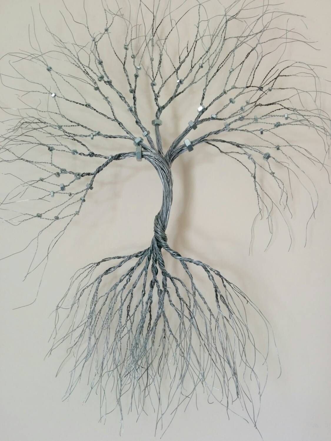 Silver Wire Wall Art Tree Of Life Wall Decoration Decorative  Wire Pertaining To Wire Wall Art (View 2 of 20)