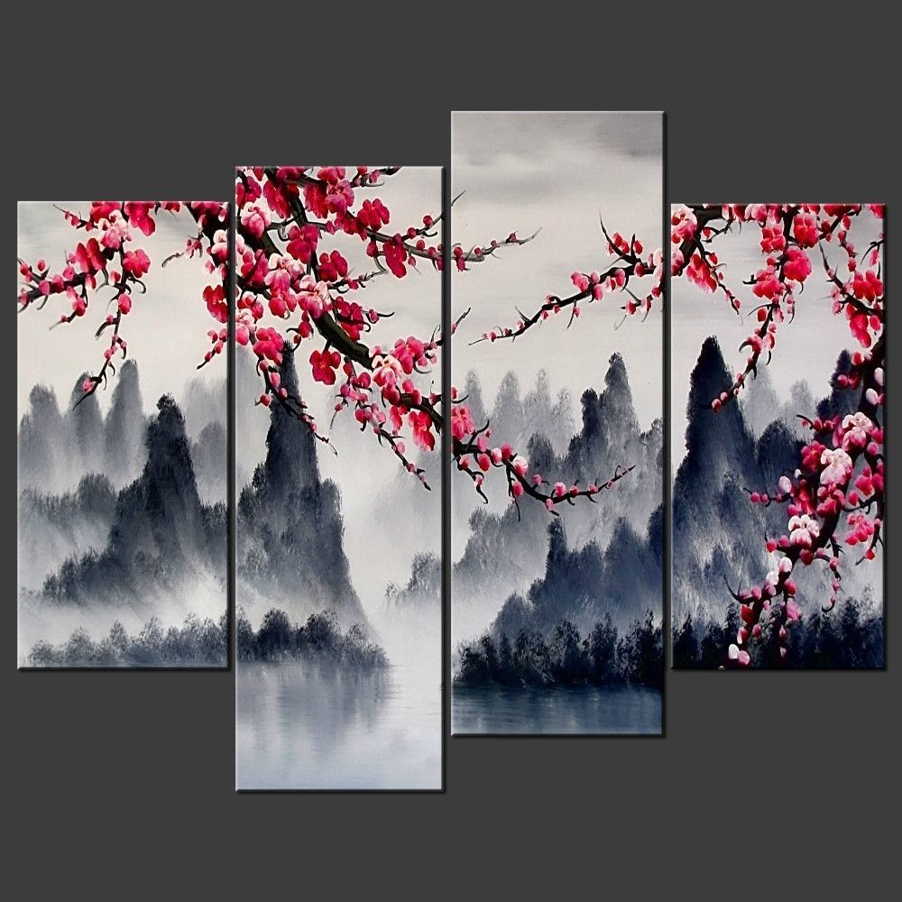 Simple Chinese Wall Art Combination Multi Panel Large Aliexpress Inside Chinese Wall Art (View 1 of 20)