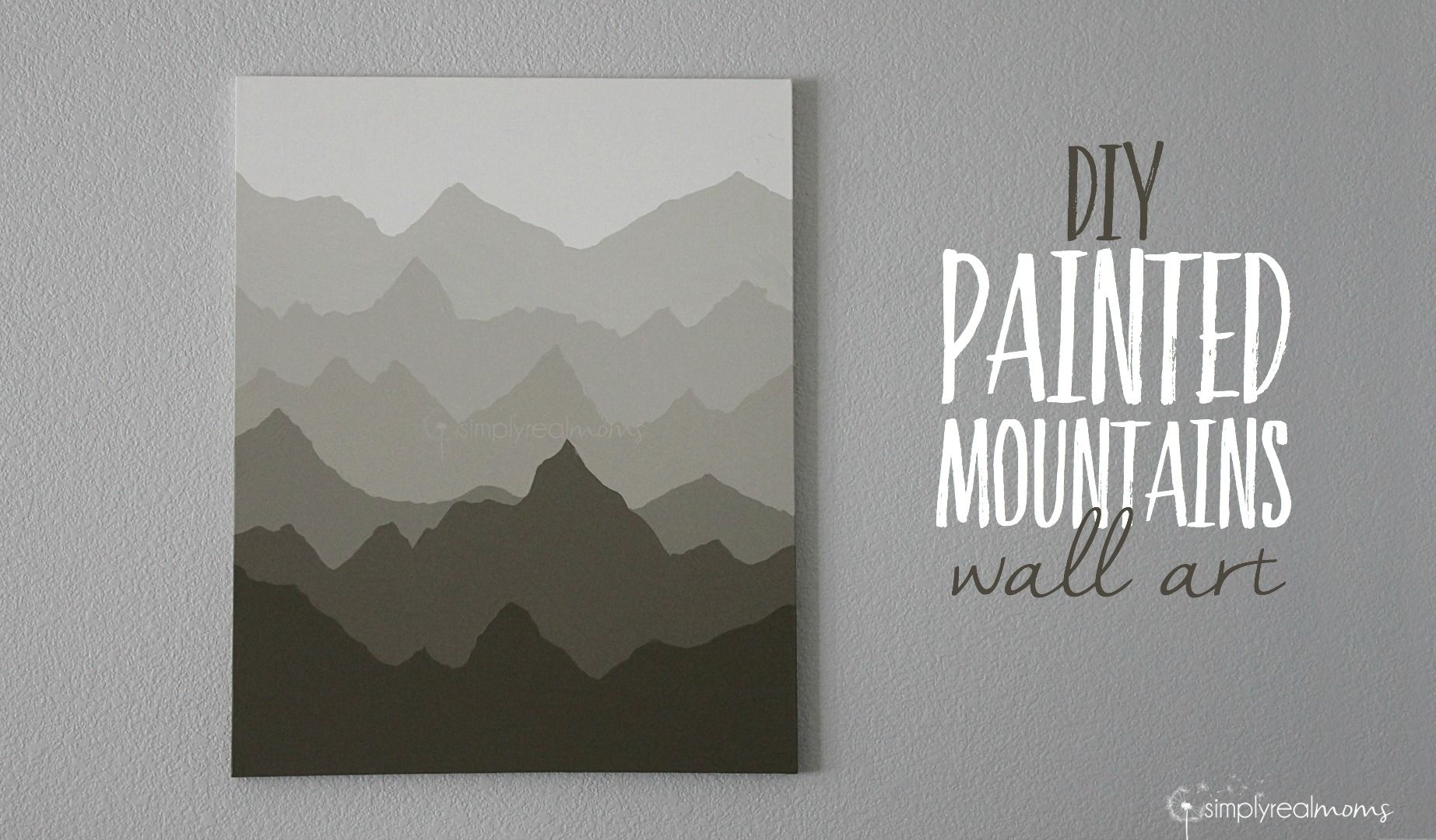 Simply Made: Painted Mountains Wall Art – Simply Real Moms Intended For Diy Wall Art (Photo 10 of 20)