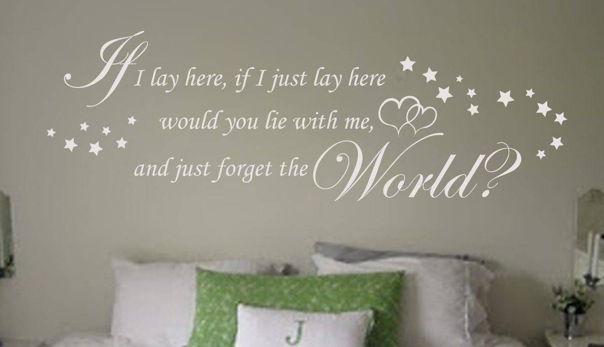 Snow Patrol If I Lay Here Wall Art Decal | Wall Art Decal Inside Wall Art Decals (View 20 of 20)
