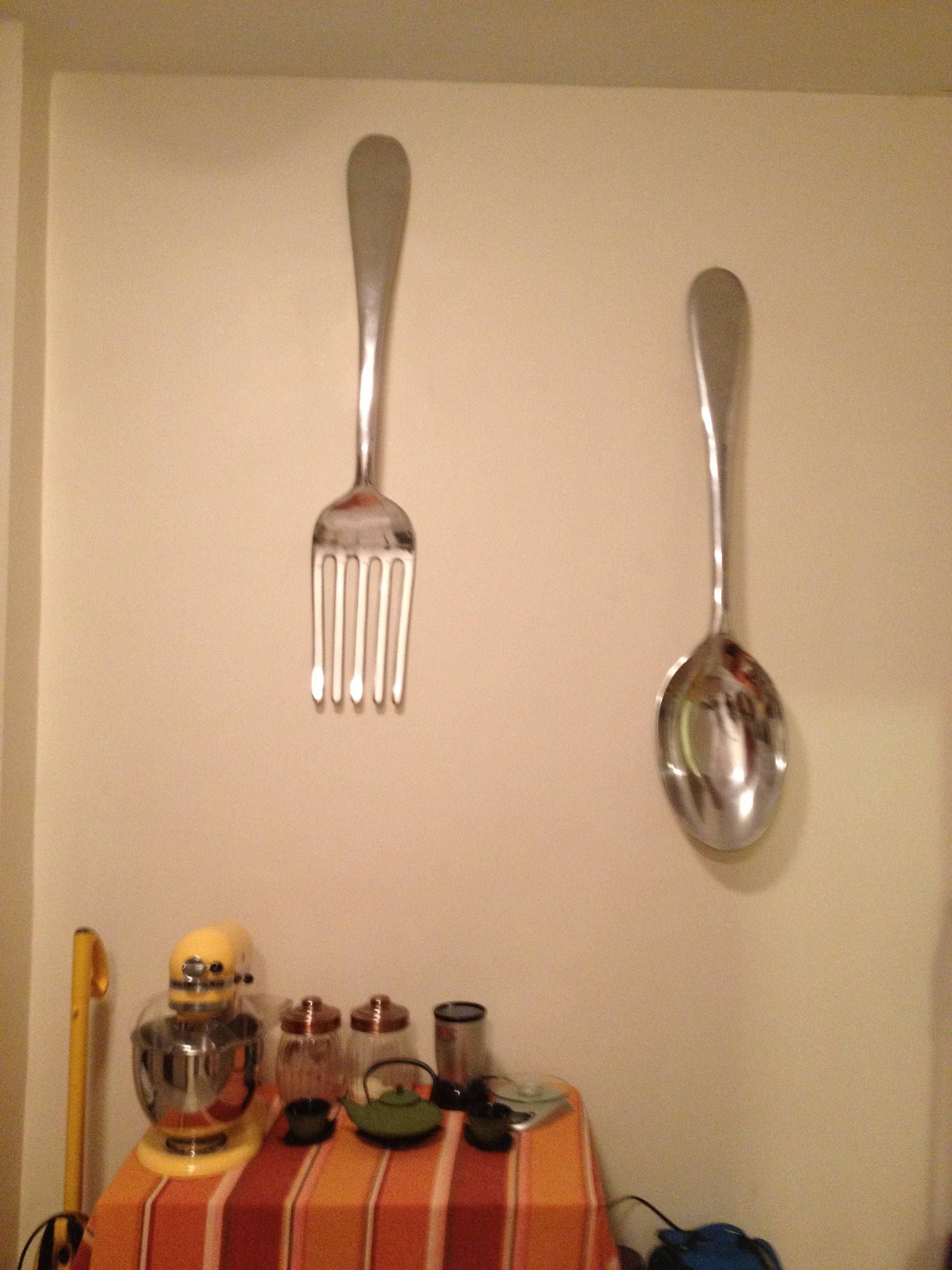 Sofa Ideas. Giant Fork And Spoon Wall Decor – Best Home Design Within Fork And Spoon Wall Art (Photo 9 of 20)