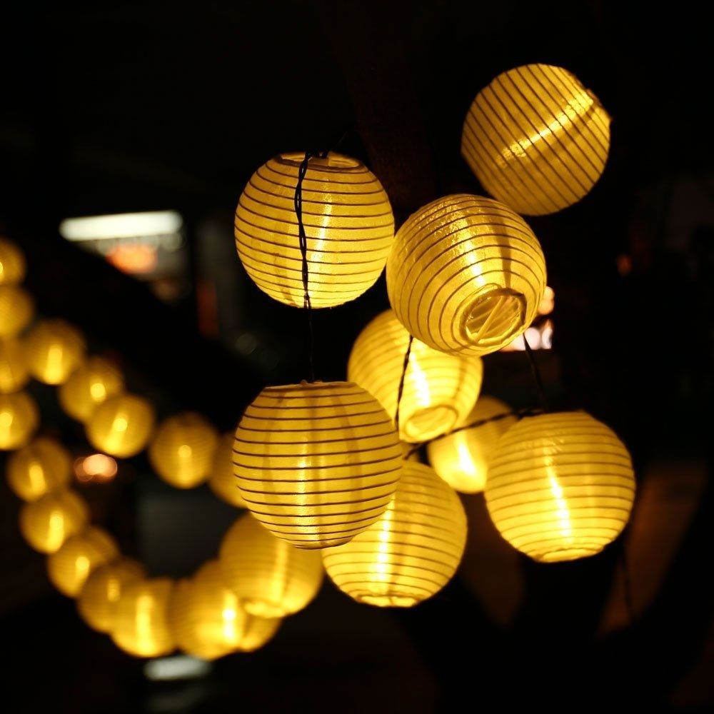 Solar String Lights. Previous · / Next Solar String Lights – Unowinc.co Within Outdoor Globe Lanterns (Photo 8 of 20)