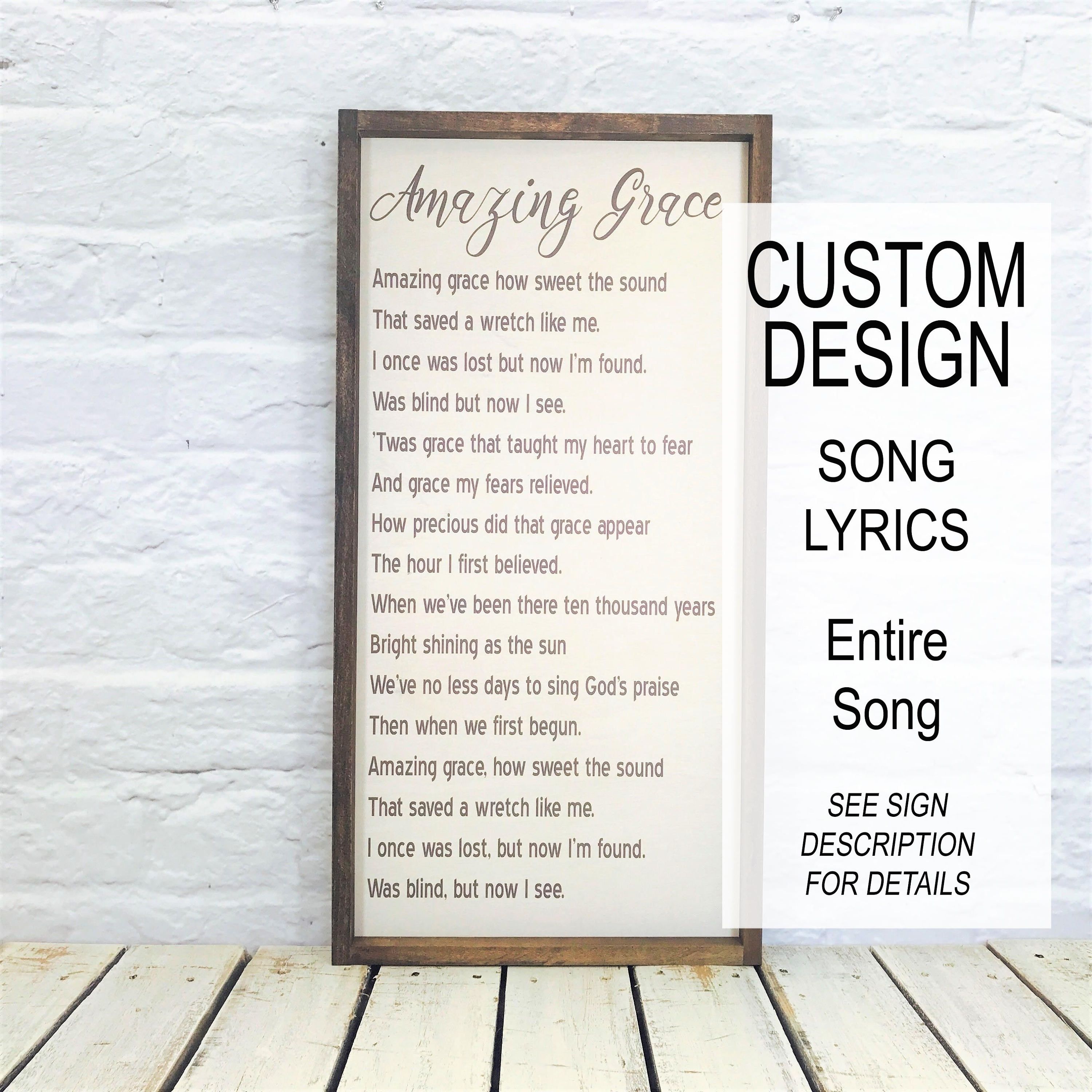 Song Lyric Wall Art, Song Lyric Art, Personalized Wedding Gift Pertaining To Song Lyric Wall Art (View 7 of 20)