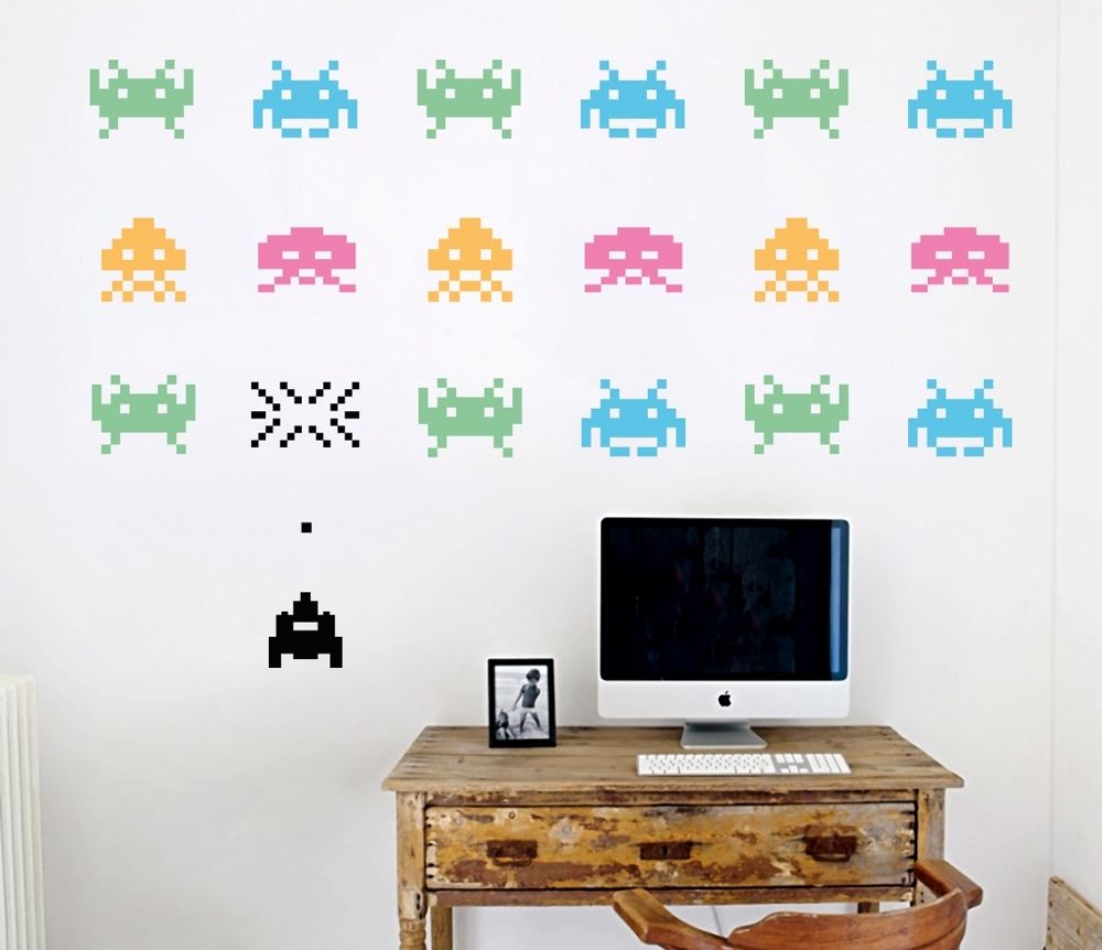 Space Invaders – Your Decal Shop | Nz Designer Wall Art Decals Intended For Wall Art Decals (View 3 of 20)