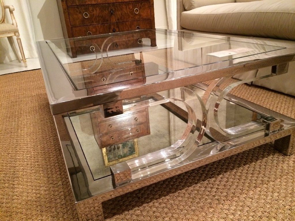 Square Lucite Coffee Table Modern Acrylic Clear With Inside 20 Intended For Disappearing Coffee Tables (View 8 of 30)
