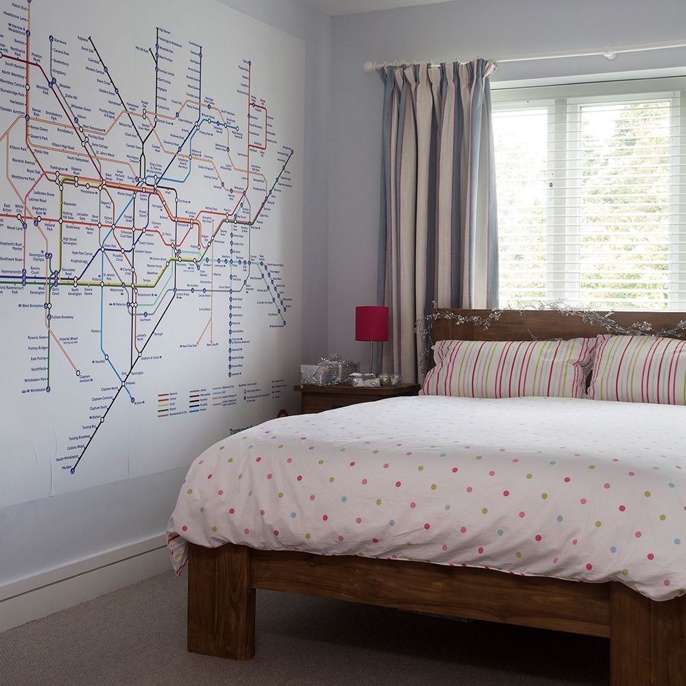 Student Bedroom Ideas Fresh At Modern Grey Traditional With Tube Map Pertaining To Tube Map Wall Art (View 7 of 20)