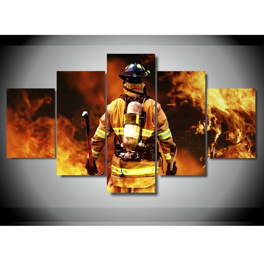 Stunning New Firefighter Wall Art Decorating Design Of For Custom For Firefighter Wall Art (View 11 of 20)