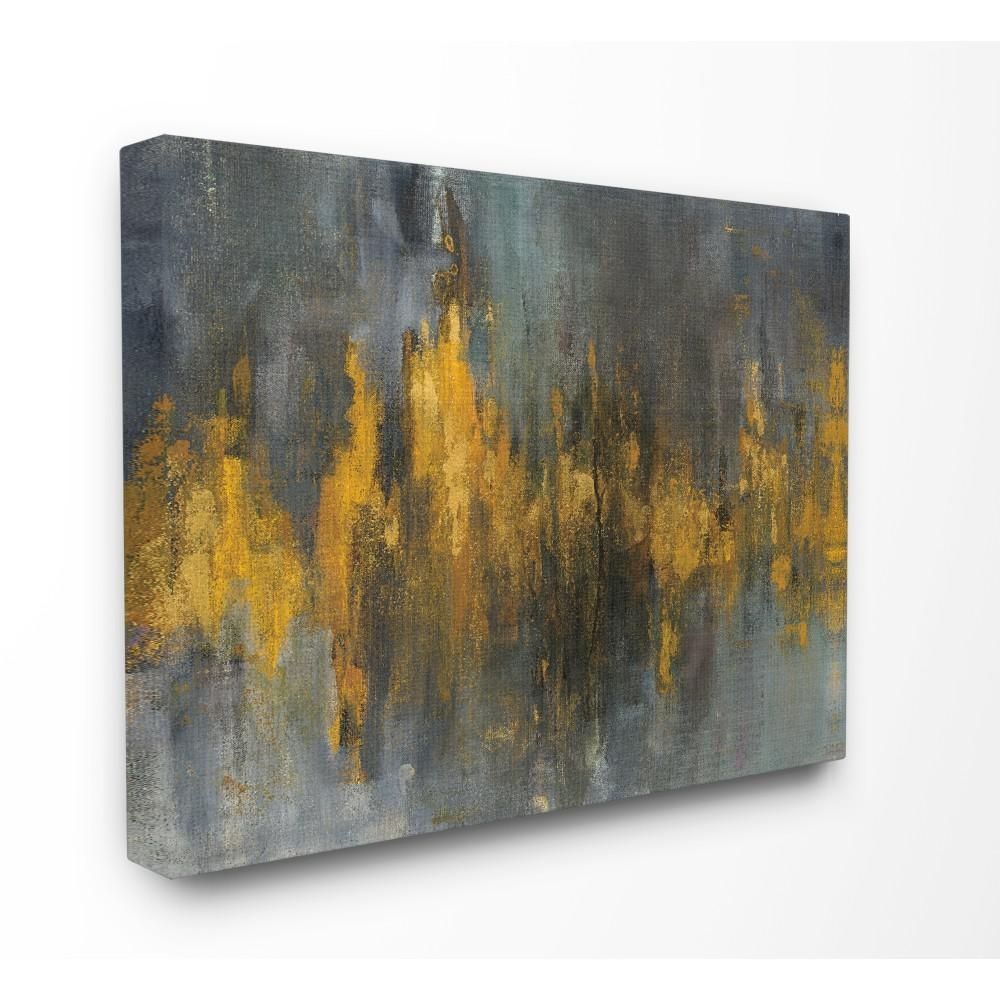 Stupell Industries 16 In. X 20 In. "black And Gold Abstract Fire" Intended For Black And Gold Wall Art (Photo 3 of 20)